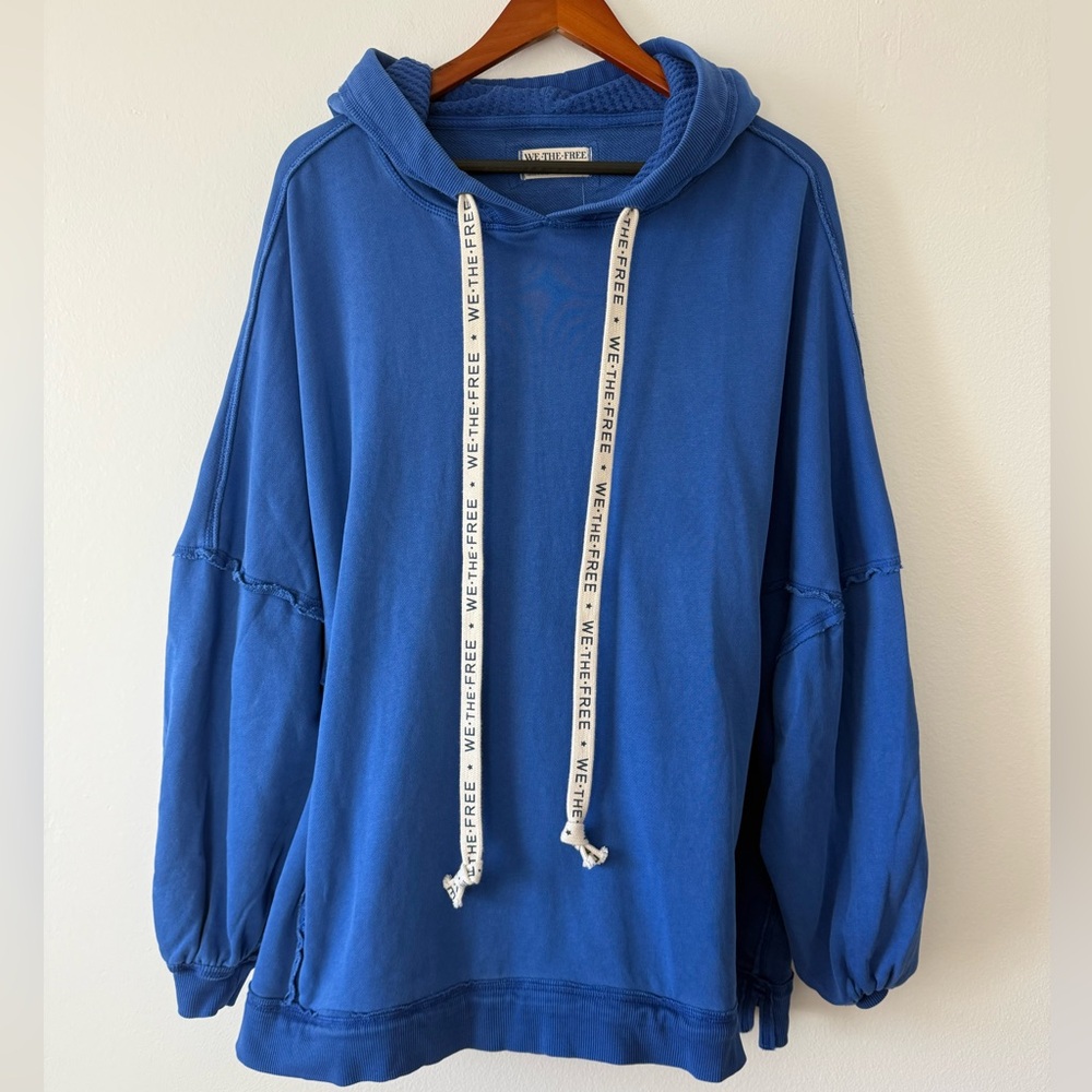 NWT Free People X We The Free We Hoodie in Size Small in Dazzling Blue